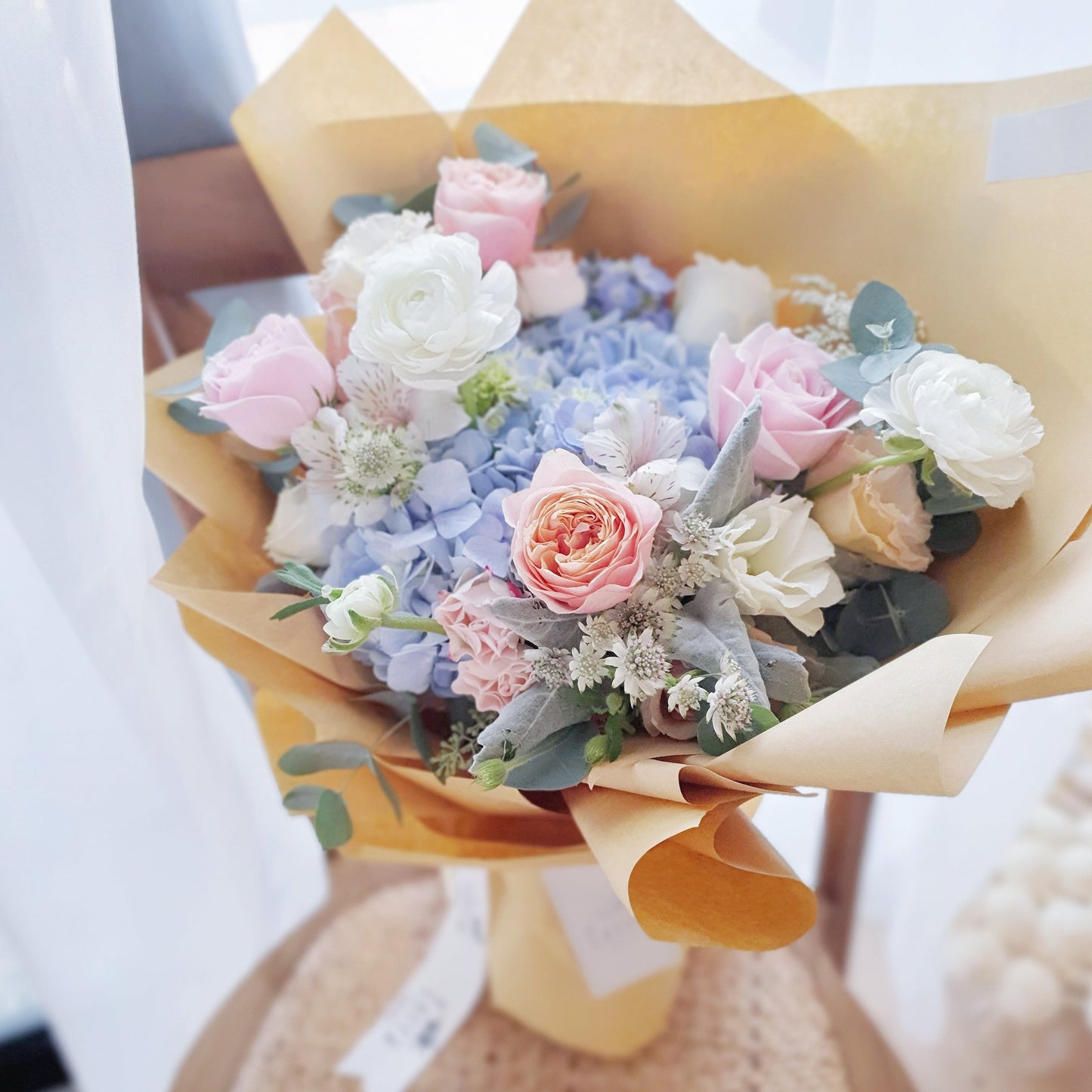 Bouquet Drifting Cloud Light Blue Hydrangea Deluxe