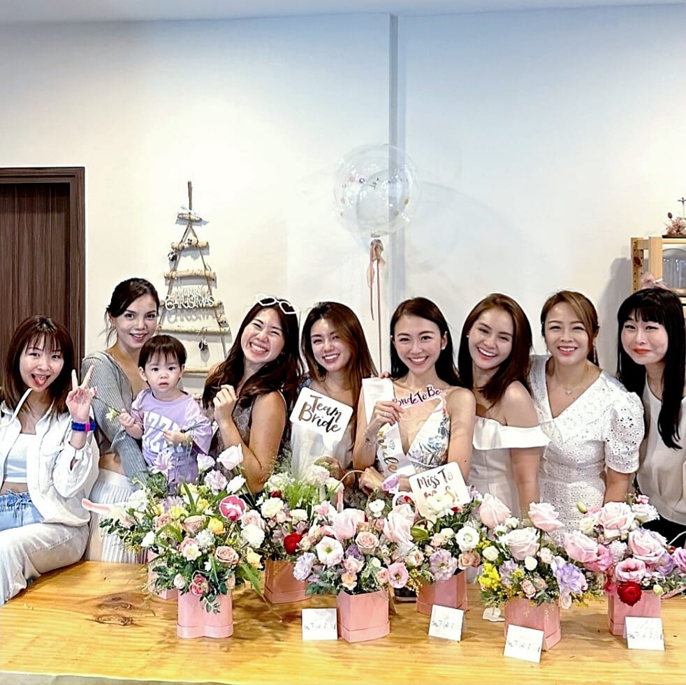 Bridal Shower Floral Party — Private Flower Workshop Singapore