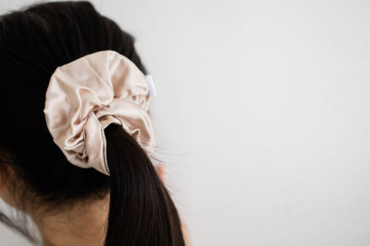 Silkfairy Silk Hair Scrunchie in Champagne