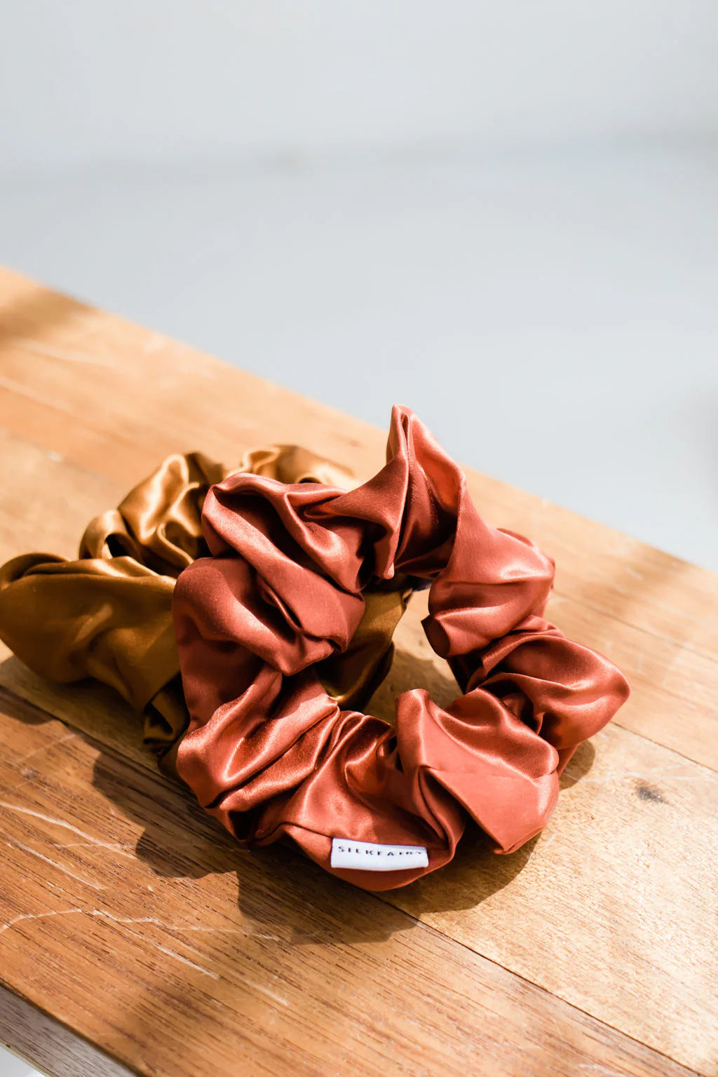 Silkfairy Silk Hair Scrunchie in Copper Rust (Add-On)